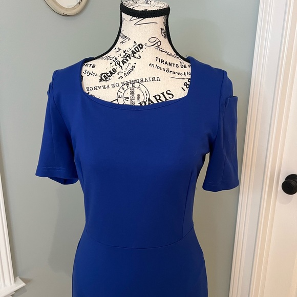 MaryCrafts Royal Blue Sheath Dress | Size 4 | Midi | Like New - Picture 6 of 12